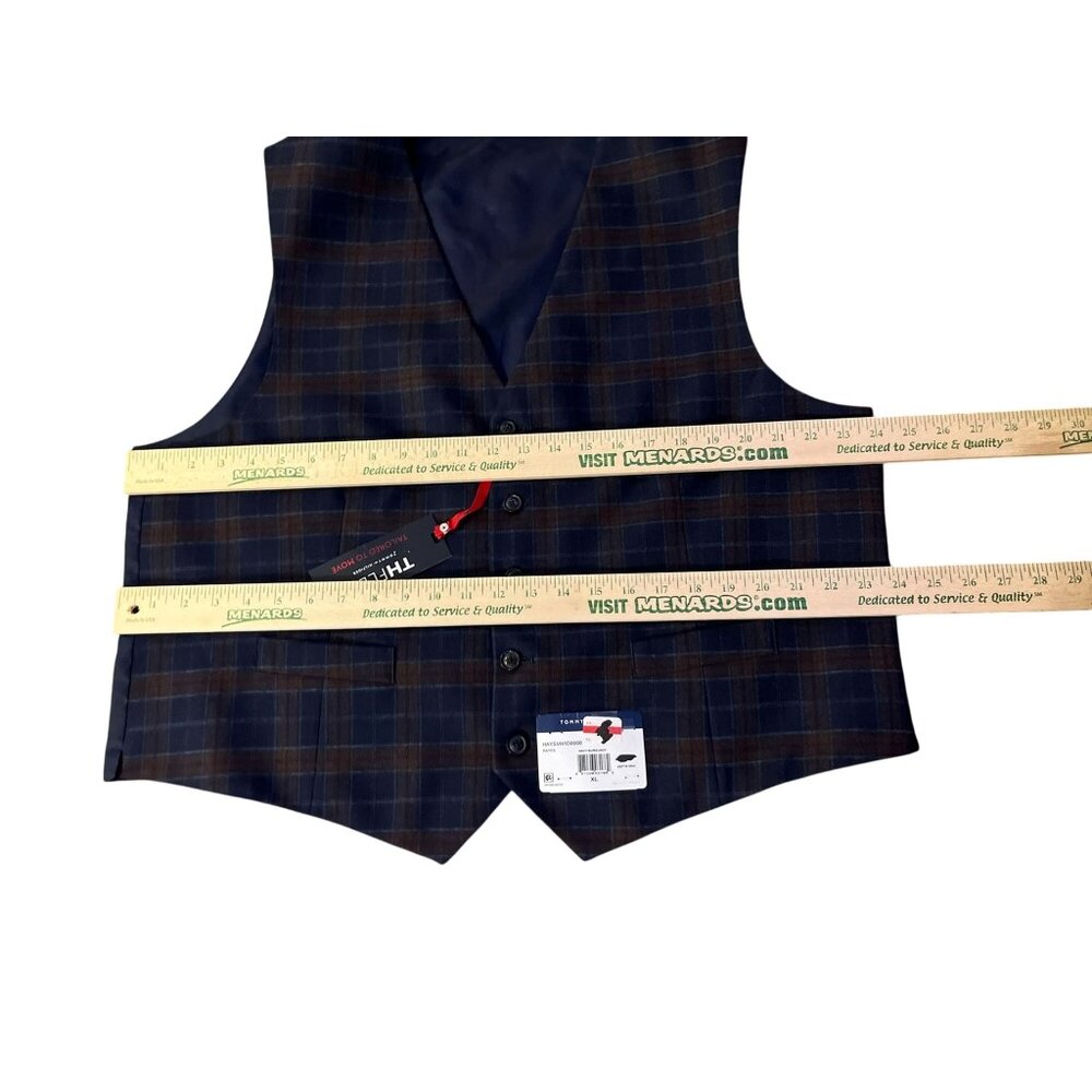 Tommy Hilfiger Hayes Vest Men XL NEW Navy/Burgundy *One Small Spot on Back - Picture 9 of 16